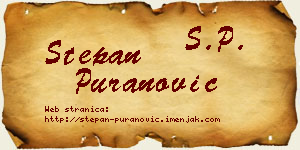 Stepan Puranović vizit kartica